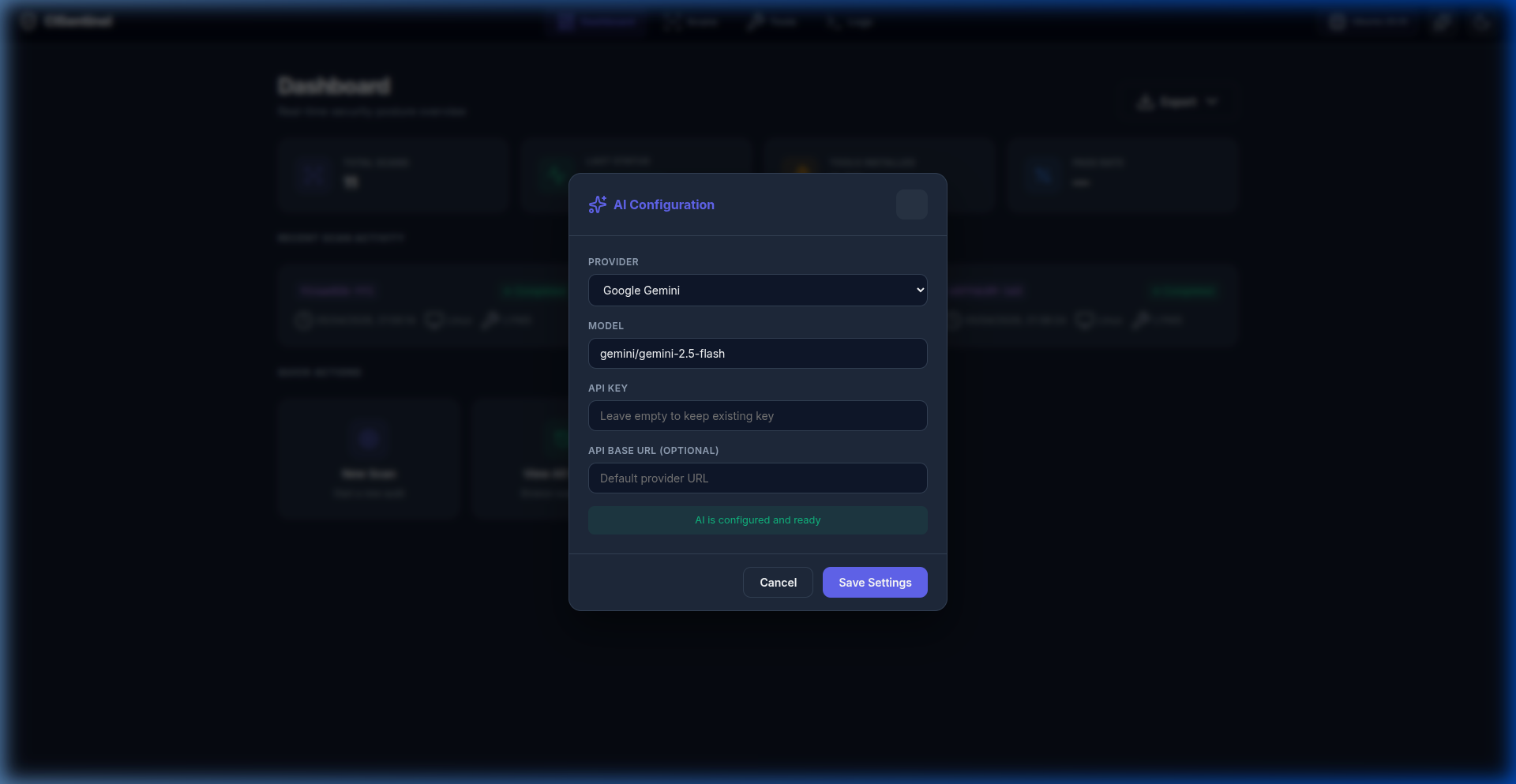 AI Settings Modal