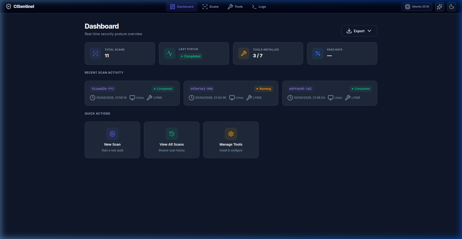 CISentinel Dashboard